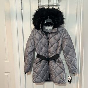 Beautiful Puffer Jacket with Belt Sz M